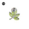 F136 Titanium Anchor Pendant Internal Thread Lip Stud Moon Maple Leaf Smiley Face Pendant Zircon Earring Lip Ring 0.9 Thread