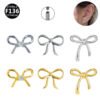 New F136 Titanium Alloy, Stud, Ear, Internal Thread, Butterfly, Knot, Rhinestones, Mini bow, Head only or Post and Head.