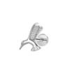 New G23 Titanium Waterdrop Lip Stud Earrings Flat Bottom Inner Spiral Piercing Bone Studs Zircon Embedded Luxury Heart Ear Jewelry