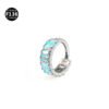 F136 Titanium Alloy, Ear, Hoop, Stud, Rainbow, Ice, Sugar, Ring, Geometric, Zirconia