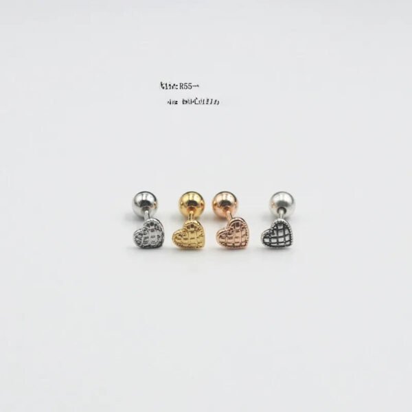 Sleeping Non-Removable Simple Plain Mini Cross Ear Studs Threaded Ball Earrings Titanium Steel Geometric Pattern Wedding Jewelry For Women