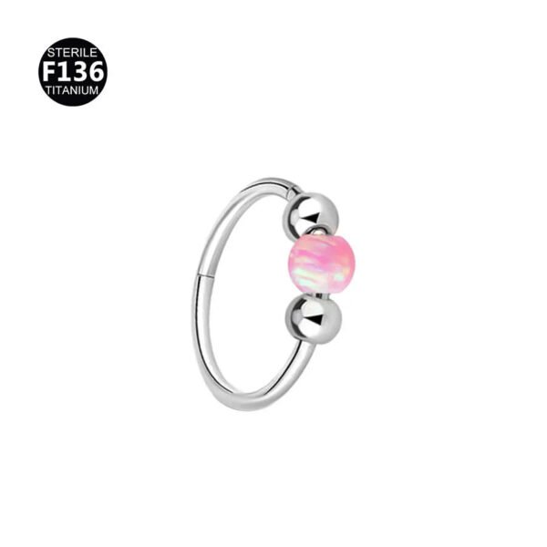 F136 Titanium Alloy, Ear, Ring, Stud, 1.0x8mm, Closed Loop, Nose, Septum, Clicker.