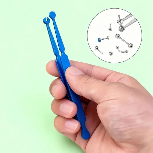 Piercing Jewellery, Clamp, Earring, Stainless Steel, Pliers, Capture, Tweezers, Grip, Hold, Insertion tool, removal.