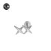 Titanium Ear Bone Studs Lip Studs Twin Star Cross Set Diamond Ear Bone Studs 1.2mm Shaft Body Piercing Jewelry