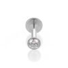1Pcs F136 Titanium Alloy Zirconia Lip Stud Earring Lip Ring G23 Titanium Implant Grade Body Piercing Jewelry Helix Ear Bone Stud