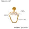 picture_d71a398d-8629-4cc2-b9ce-9a46104388f5(2) Satan's Child Piercing Mermaid Lip Stud Titanium Alloy Stud Sweet Cool Hot Girl Piercing Titanium Alloy Zircon Lip Ring Titanium Alloy Jewelry