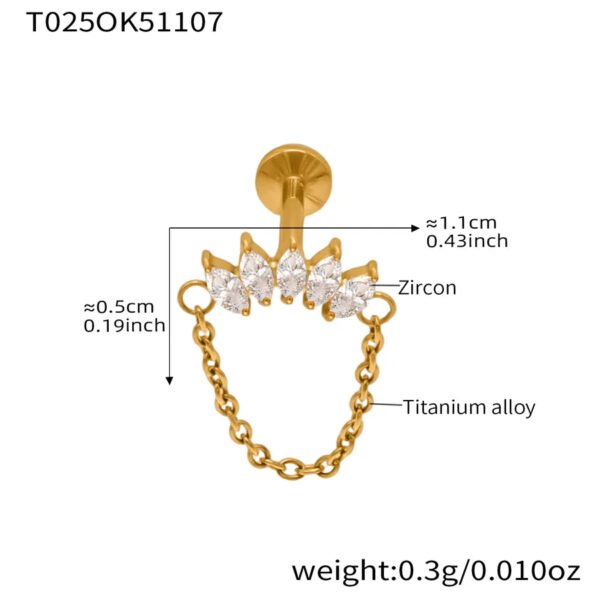 picture_d71a398d-8629-4cc2-b9ce-9a46104388f5(2) Satan's Child Piercing Mermaid Lip Stud Titanium Alloy Stud Sweet Cool Hot Girl Piercing Titanium Alloy Zircon Lip Ring Titanium Alloy Jewelry