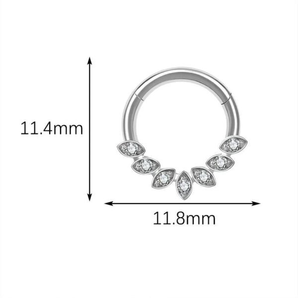 picture_d9599ff5-07a2-4fbb-9f91-ccd5b5919a2d(2) Titanium Alloy G23 Nose Ring Jewelry Women's Body Piercing Zircon Earrings Hoops Fashionable Unisex