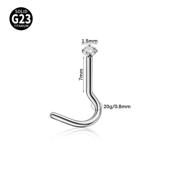 G23 Titanium, Single, Double Layer, Nose, Stud, Hoop, Chain, Piercing, Universal, Accessories, Zirconia, Split Ring, Geometric, Dangle, Between Earrings, Internal Thread, Screw, S Shape, Clicker, Vertical Labret.