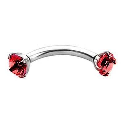 Fashionable Titanium Round Shiny Zircon Brow Ring Body Piercing Jewelry Geometric Pattern Unisex Sparkling Piercing Accessory