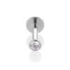 1Pcs F136 Titanium Alloy Zirconia Lip Stud Earring Lip Ring G23 Titanium Implant Grade Body Piercing Jewelry Helix Ear Bone Stud