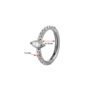 F126 Titanium Alloy, 8/10mm, 1.2mm Diameter, Piercing, Nose Ring, Ear, Clicker, Geometric, Zirconia.