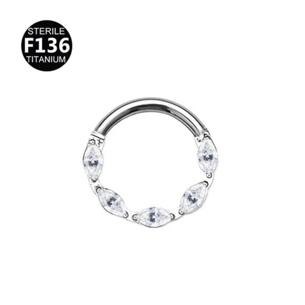 picture_dd7a410d-042a-4f0c-97e5-add66ef02261(2) Luxury Titanium Alloy Hexagonal Flower Nose Ring Ear Ring Body Piercing Jewelry Geometric Pattern Unisex Fashion Accessories