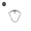 F136 Titanium, Alloy, Hidden Helix, Chain, Pendant, 0.9, Piercing Jewellery, Ear Cartridge, Stud, Lip, Vertical Labret, Flat Back, Drop, Earring, Unisex, Flower, Triangle.