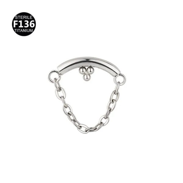 F136 Titanium, Alloy, Hidden Helix, Chain, Pendant, 0.9, Piercing Jewellery, Ear Cartridge, Stud, Lip, Vertical Labret, Flat Back, Drop, Earring, Unisex, Flower, Triangle.