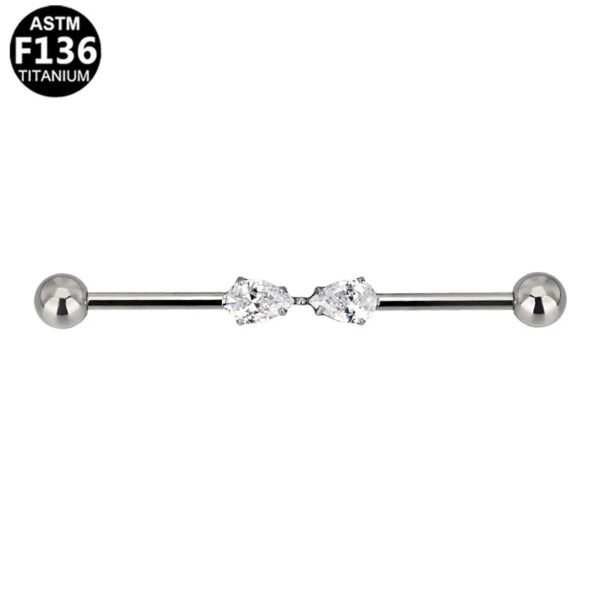 Fashionable Heart/Butterfly F136 Piercing Ear Bridge Trendy Titanium Alloy Male Female Universal Ear Studs