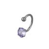 G23 Titanium Lip Studs 5A Grade Zircon C-Shaped Cochlea Screw F136 Internal Thread Horse Hoof Ring Nose Ring C Ring U-Shaped Lip Ring