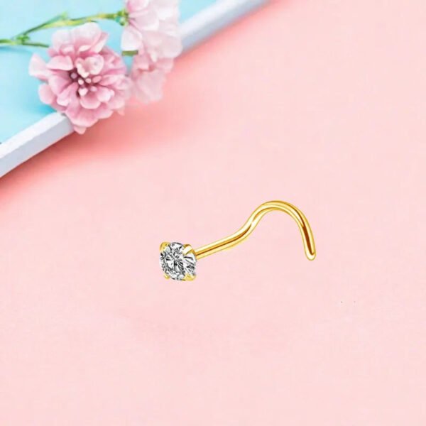 Classic Titanium Alloy Nose Studs Zirconia S Rod Piercing Jewelry Style Ball Pattern Universal Plating
