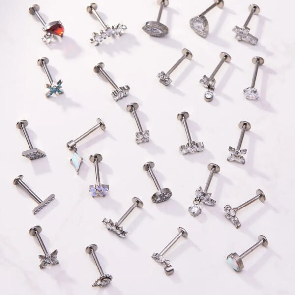 picture_df3a9c71-528b-48a1-bce8-73637c35c1f6(2) Satan's Child Piercing Mermaid Lip Stud Titanium Alloy Stud Sweet Cool Hot Girl Piercing Titanium Alloy Zircon Lip Ring Titanium Alloy Jewelry