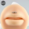 G23 Titanium, Alloy, Flat Back, Piercing Jewellery, Earring, Cherry, Blossom, Butterfly, Elegant Cute Classic, Lip, Stud, Ear Cartridge, Internal Thread