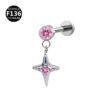 picture_e0ab54f2-ac40-42fa-ac49-47da5a7e9ef4(2) Titanium Alloy F136 Titanium Threaded Set Diamond Lock Dragon Four-Pointed Star Pendant Stud Lip Bone Ear Piercing Jewelry