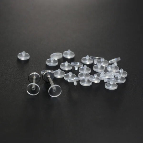 Transparent Acrylic Lip Studs Invisible Piercing Accessories Student Suitable Ear Bone Studs Geometric Pattern Simple Style