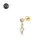 picture_e26ba36d-9a7a-43fa-b86a-b3a791723d17(2) Titanium Alloy 0.9 Tooth Pendant Micro-Set Zircon Flat Bottom Rod Piercing Earrings Heart Star Studs Unisex Fashion Jewelry