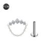 F136 Titanium Alloy, Flat back, Ear, Stud, Dangle, Chain, Earring, Helix, Internal Thread.