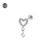 picture_e4636b58-225e-4f55-bced-61549ca073af(2) Titanium Alloy 0.9 Tooth Pendant Micro-Set Zircon Flat Bottom Rod Piercing Earrings Heart Star Studs Unisex Fashion Jewelry