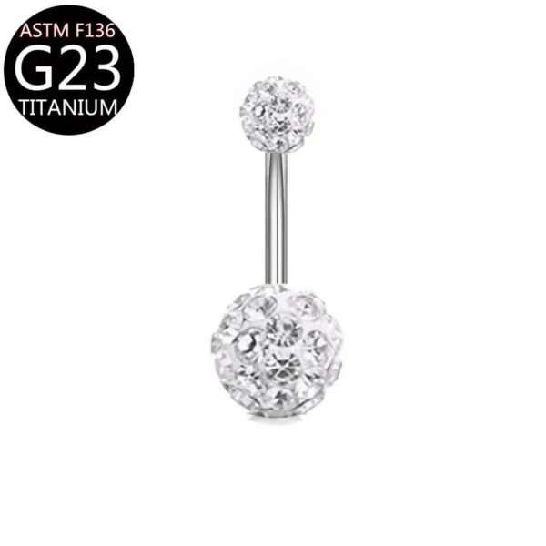 Implant Grade Titanium Flower Heart Dangly Belly Bar – Dainty Zirconia Navel Piercing, Hypoallergenic & Stylish