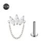 F136 Titanium Alloy, Flat back, Ear, Stud, Dangle, Chain, Earring, Helix, Internal Thread.