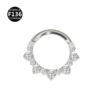 Titanium Alloy F136 Nose Ring Ear Cuff Piercing Jewelry Golden Butterfly Wings Crown Design Sparkling Unisex Geometric Pattern