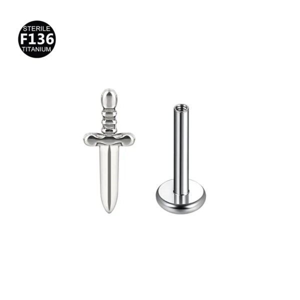 picture_e744e4f3-2c6b-4366-9f74-1ecde71e8355(2) Titanium Alloy 0.9 Tooth Pendant Micro-Set Zircon Flat Bottom Rod Piercing Earrings Heart Star Studs Unisex Fashion Jewelry