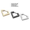 Hand Polished Stainless Steel Titanium Quadrilateral Rhombus Triangle Ear Studs Unisex Geometric Wedding Piercing Jewelry