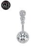 Implant Grade Titanium Flower Heart Dangly Belly Bar – Dainty Zirconia Navel Piercing, Hypoallergenic & Stylish