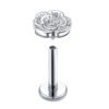 Titanium Alloy G23 Rose Flower Lip Stud Ear Bone Stud Insert Pin Style Tongue Stud Nose Stud Direct From Factory Source