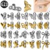 G23 Titanium Alloy Butterfly Skull Heart Piercing Studs Under-Skin Jewelry Skin Animal Snake Dolphin Bone Studs