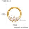 picture_ec5386aa-b92a-438c-8cea-f331ccc938c3(3) Satan's Child Piercing Mermaid Titanium Alloy Zircon Nose Stud Gold-Plated Geometric Water Drop Heart-Shaped Sweet Cool Hot Girl Piercing Nose Ring Seamless Ring