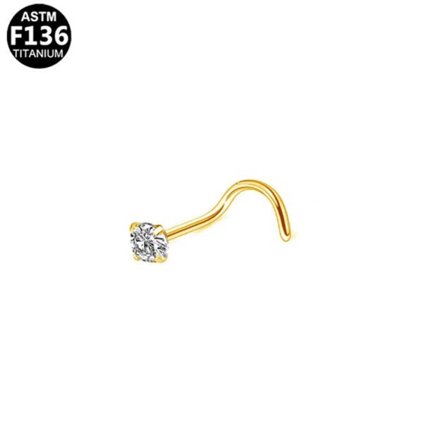 Classic Titanium Alloy Nose Studs Zirconia S Rod Piercing Jewelry Style Ball Pattern Universal Plating