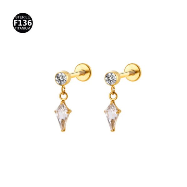 picture_ef9a0517-4950-4a1a-aae0-f9c0cba72456(2) Titanium Alloy 0.9 Tooth Pendant Micro-Set Zircon Flat Bottom Rod Piercing Earrings Heart Star Studs Unisex Fashion Jewelry
