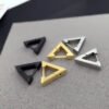 Hand Polished Stainless Steel Titanium Quadrilateral Rhombus Triangle Ear Studs Unisex Geometric Wedding Piercing Jewelry