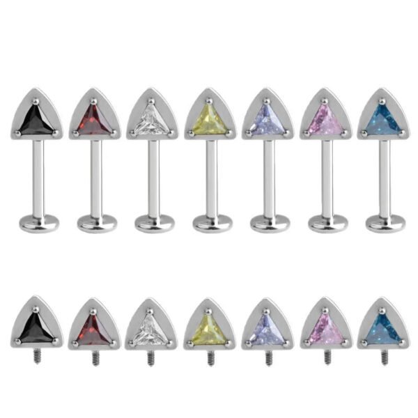 Binxes F136 Titanium Alloy Cat Ear Piercing Adorable Devil Ear Bone Studs Unisex Geometric Pattern Polished Finish Body Jewelry