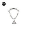 F136 Titanium, Alloy, Hidden Helix, Chain, Pendant, 0.9, Piercing Jewellery, Ear Cartridge, Stud, Lip, Vertical Labret, Flat Back, Drop, Earring, Unisex, Flower, Triangle.