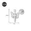 Fresh Titanium Alloy Piercing Jewelry Star Moon Butterfly Geometric Pattern Fashionable Unisex Lip Stud Ear Bone Stud