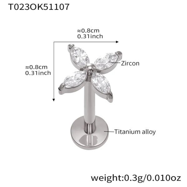 picture_f4c764f9-6fe8-4d71-bd31-22d96c23d2dd(2) Satan's Child Piercing Mermaid Lip Stud Titanium Alloy Stud Sweet Cool Hot Girl Piercing Titanium Alloy Zircon Lip Ring Titanium Alloy Jewelry