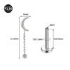 F136 Titanium Anchor Pendant Internal Thread Lip Stud Moon Maple Leaf Smiley Face Pendant Zircon Earring Lip Ring 0.9 Thread
