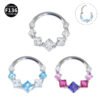 picture_f5232e39-931b-4077-8f2f-25e18dbb7930(2) Titanium Alloy Square Color Spliced Zircon Nose Ring Nasal Septum Piercing Jewelry For Men And Women Suitable For Wedding And Birthday