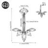 Titanium Metal Scorpion Bat Belly Button Piercing Belly Button Ring Zircon Cherry Multiple Horse Eye Flower Inner Tooth Belly Button Stud Body Piercing Jewelry Accessories
