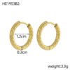 Versatile Fashion Exquisite Simple Daily Light Luxury Niche High-End Plain Hoop Titanium Steel Vacuum Electroplated Earrings