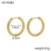 Versatile Fashion Exquisite Simple Daily Light Luxury Niche High-End Plain Hoop Titanium Steel Vacuum Electroplated Earrings